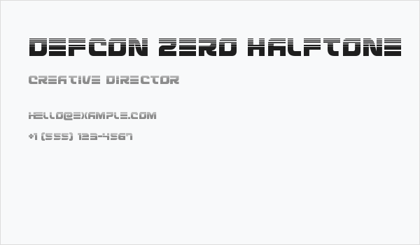 Defcon Zero Halftone Business Card