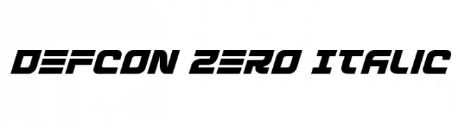 Defcon Zero Italic  baixar fontes gratis