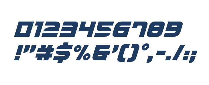 Defcon Zero Italic Other Characters