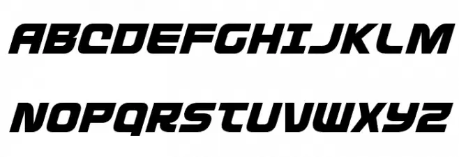 Defcon Zero Italic Font Litere mari