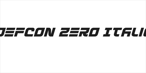 Defcon Zero Italic Logo