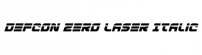 Defcon Zero Laser Italic  baixar fontes gratis
