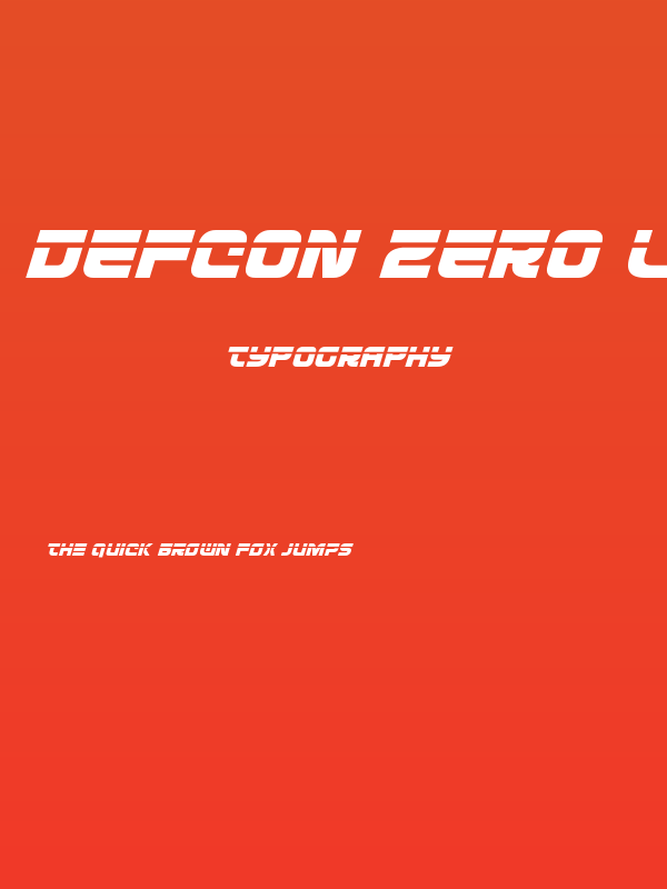 Defcon Zero Laser Italic Poster
