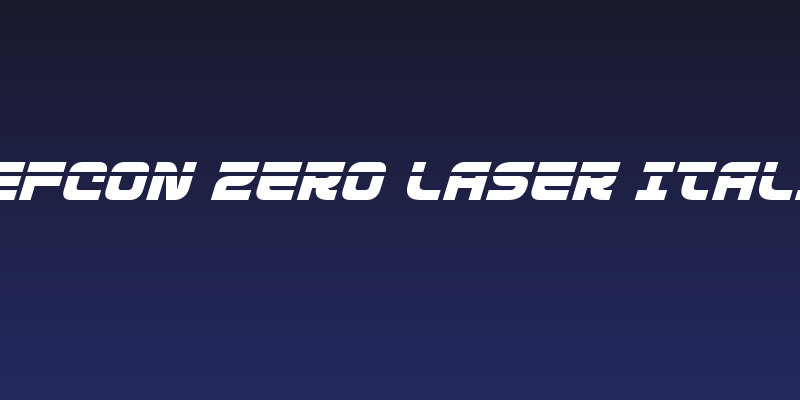 Defcon Zero Laser Italic Social Header
