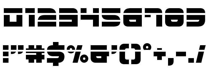 Defcon Zero Laser Font OTHER CHARS