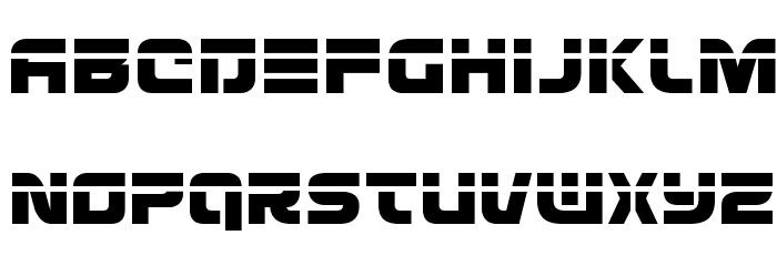 Defcon Zero Laser Font LOWERCASE