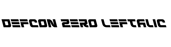 Defcon Zero Leftalic  Free Fonts Download