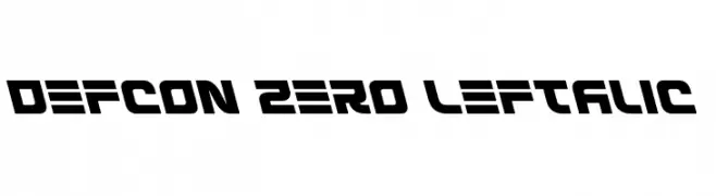 Defcon Zero Leftalic  baixar fontes gratis