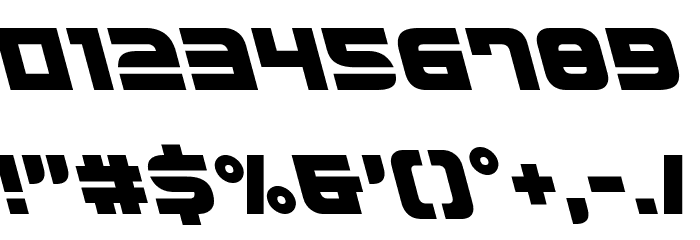 Defcon Zero Leftalic Font OTHER CHARS