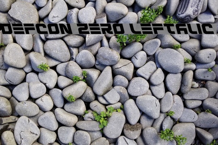Defcon Zero Leftalic Font examples