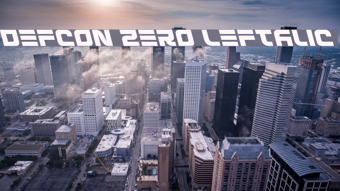 Defcon Zero Leftalic Font examples