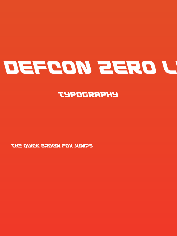 Defcon Zero Leftalic Poster