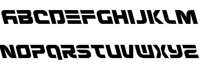 Defcon Zero Leftalic Font LOWERCASE