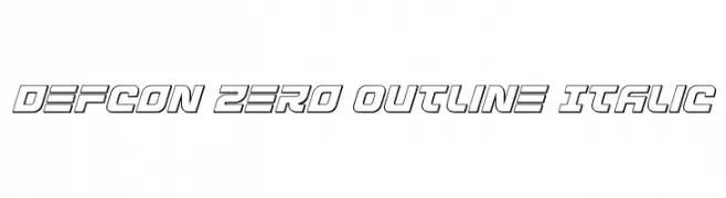 Defcon Zero Outline Italic  フリーフォントのダウンロード