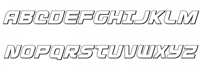 Defcon Zero Outline Italic Polices MAJUSCULES