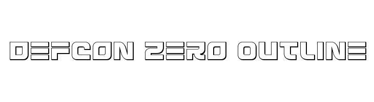 Defcon Zero Outline  नि: शुल्क फ़ॉन्ट्स डाउनलोड