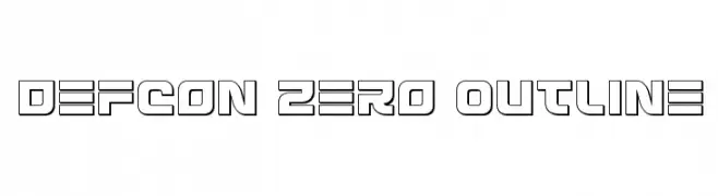 Defcon Zero Outline  フリーフォントのダウンロード