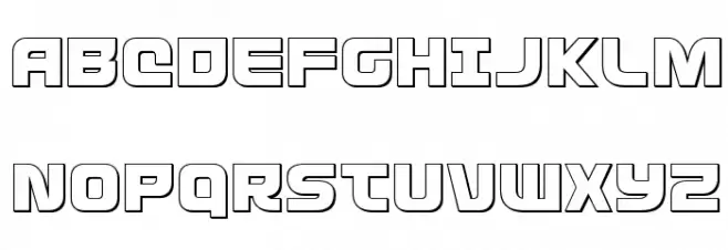 Defcon Zero Outline Fonte MAIÚSCULAS