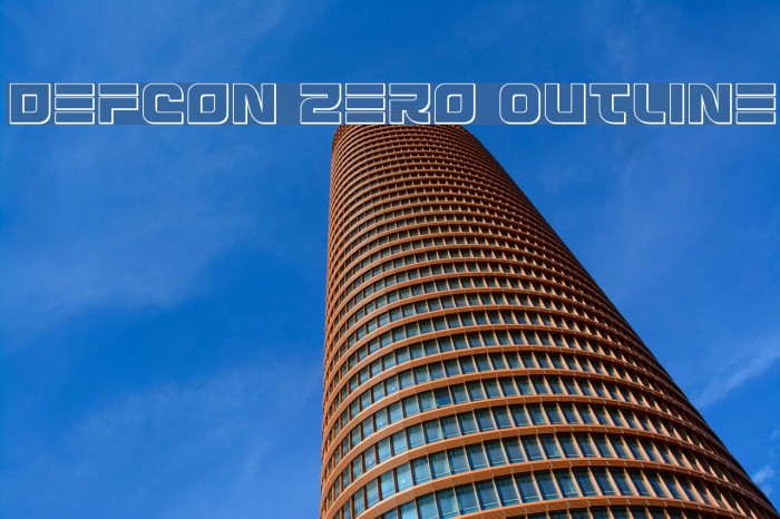 Defcon Zero Outline Font examples