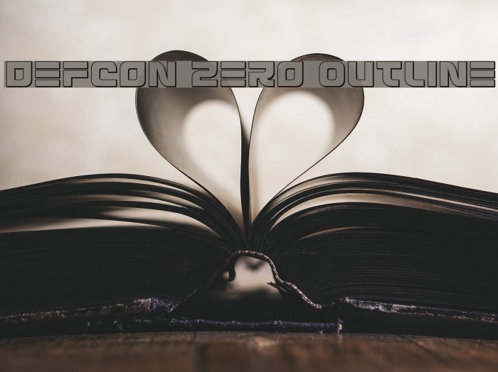 Defcon Zero Outline Font examples