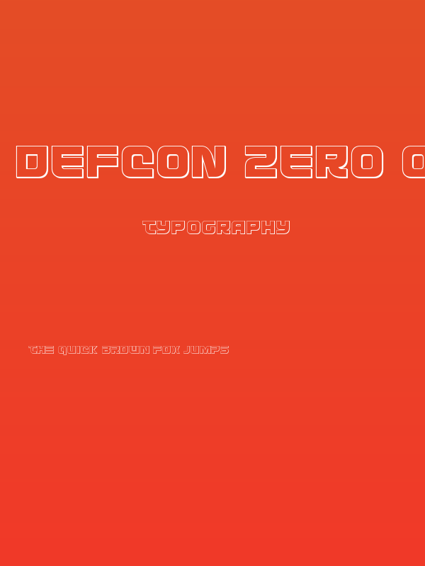 Defcon Zero Outline Poster
