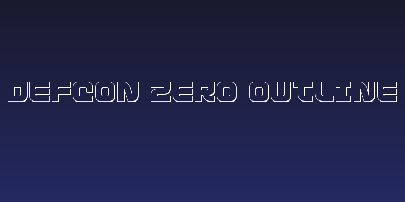 Defcon Zero Outline Social Header
