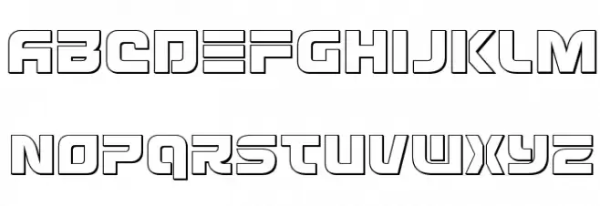 Defcon Zero Outline フォント 小文字
