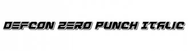 Defcon Zero Punch Italic  フリーフォントのダウンロード