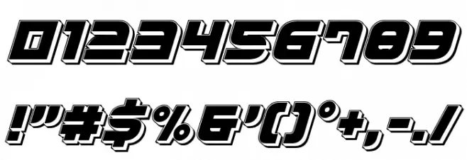Defcon Zero Punch Italic Font OTHER CHARS