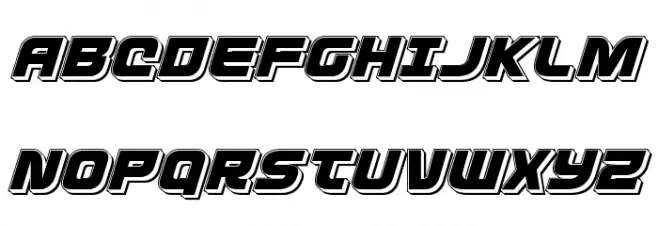 Defcon Zero Punch Italic 字体 大写