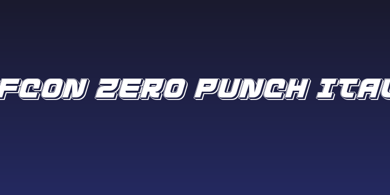 Defcon Zero Punch Italic Social Header