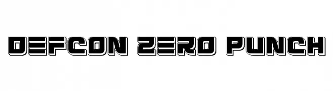 Defcon Zero Punch  フリーフォントのダウンロード