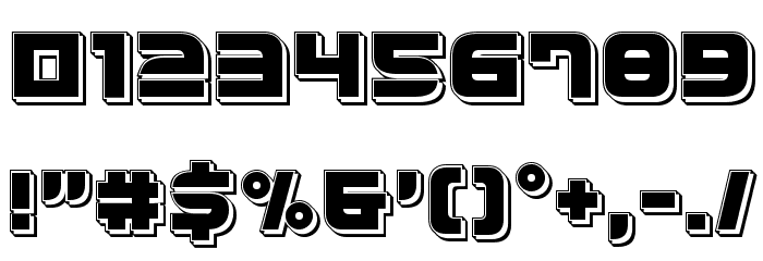 Defcon Zero Punch Font OTHER CHARS