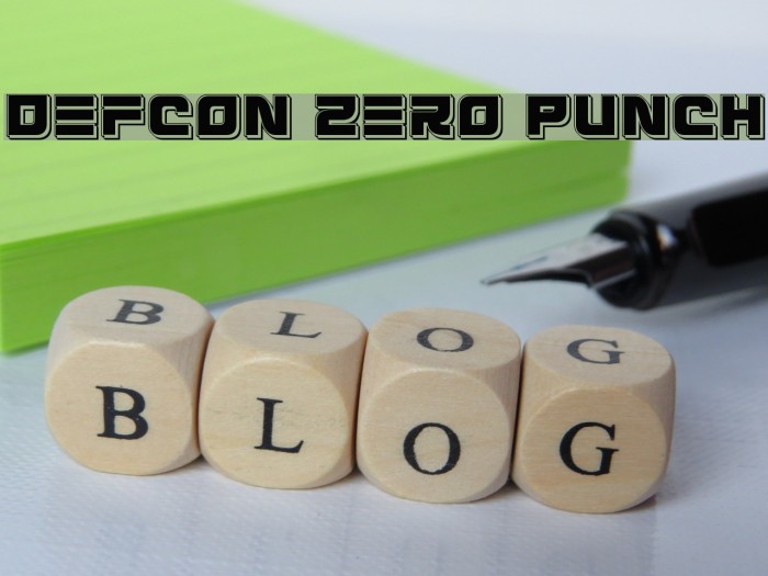 Defcon Zero Punch Font examples