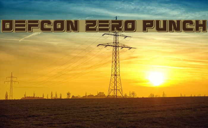 Defcon Zero Punch Font examples