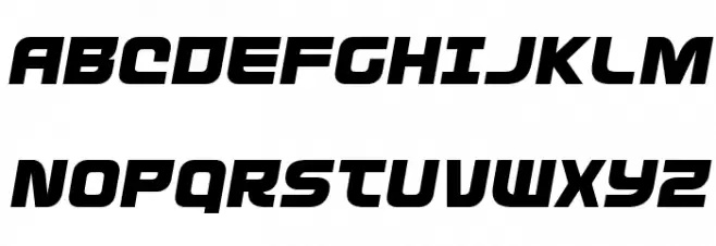 Defcon Zero Semi-Italic 字体 大写
