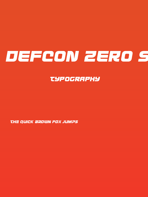 Defcon Zero Semi-Italic Poster