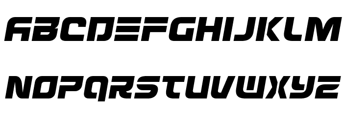 Defcon Zero Semi-Italic Font LOWERCASE