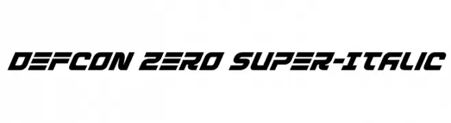 Defcon Zero Super-Italic  フリーフォントのダウンロード