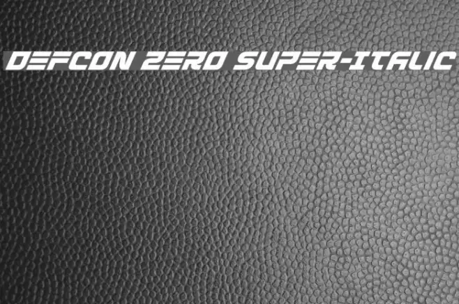 Defcon Zero Super-Italic examples