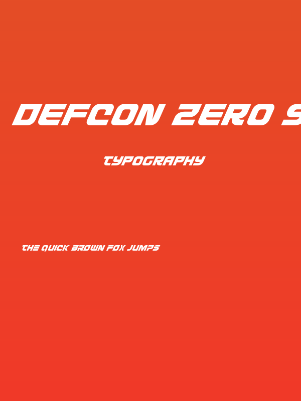 Defcon Zero Super-Italic Poster