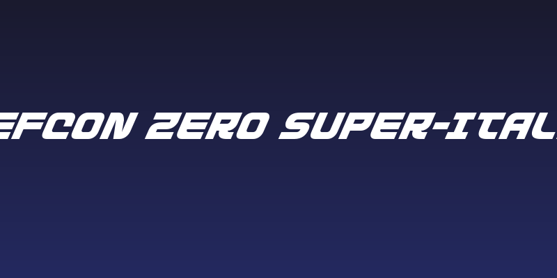 Defcon Zero Super-Italic Social Header