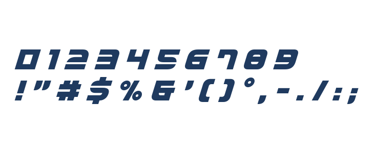 Defcon Zero Title Italic Other Characters