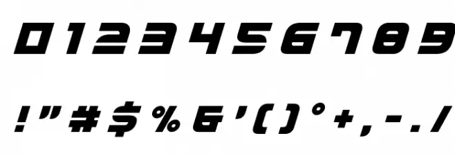 Defcon Zero Title Italic