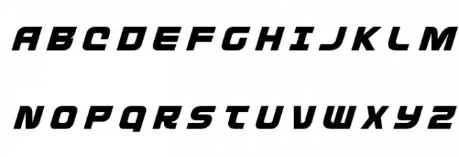 Defcon Zero Title Italic Schriftart Groß