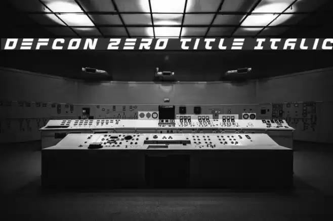 Defcon Zero Title Italic examples
