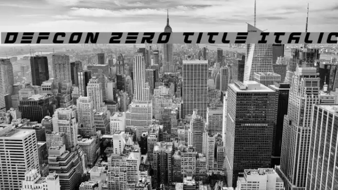 Defcon Zero Title Italic examples