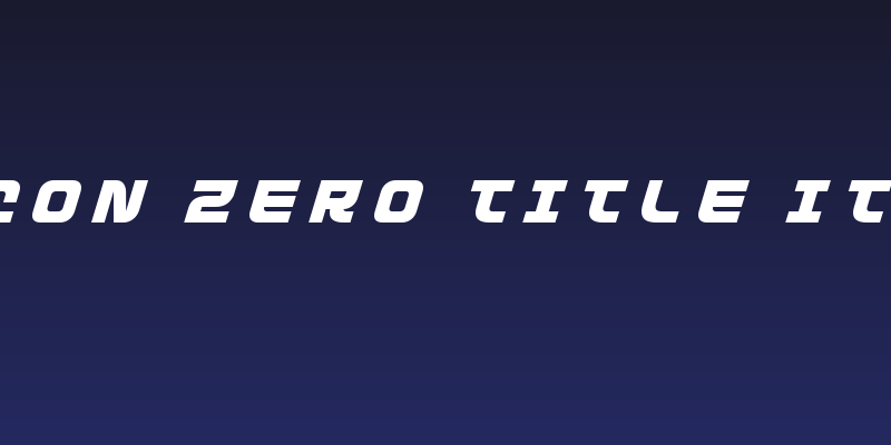 Defcon Zero Title Italic Social Header