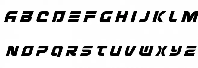 Defcon Zero Title Italic