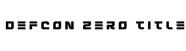 Defcon Zero Title  नि: शुल्क फ़ॉन्ट्स डाउनलोड